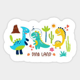 Dino Land Sticker